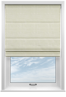 Samos, Silicon White - Motorised Roman Blind